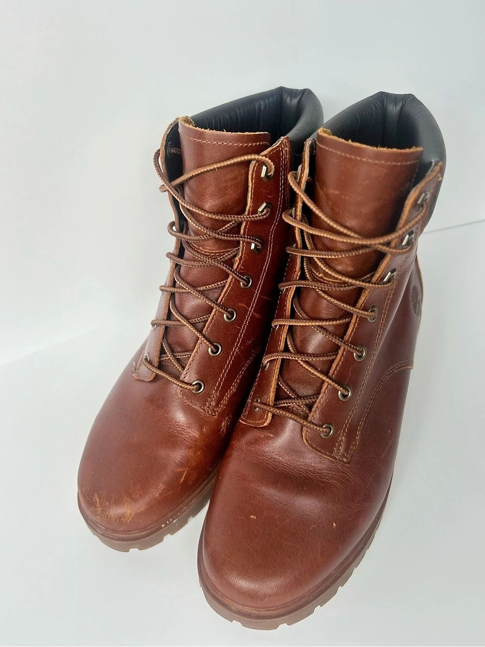 Timberland 6-Inch Premium Boot Leather Lace-Up Boots Brown & Black